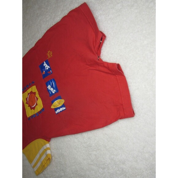 Baby GAP Red Primary Color Block Short Sleeve Romper One Piece Snap Crotch 3-6M - Picture 9 of 12